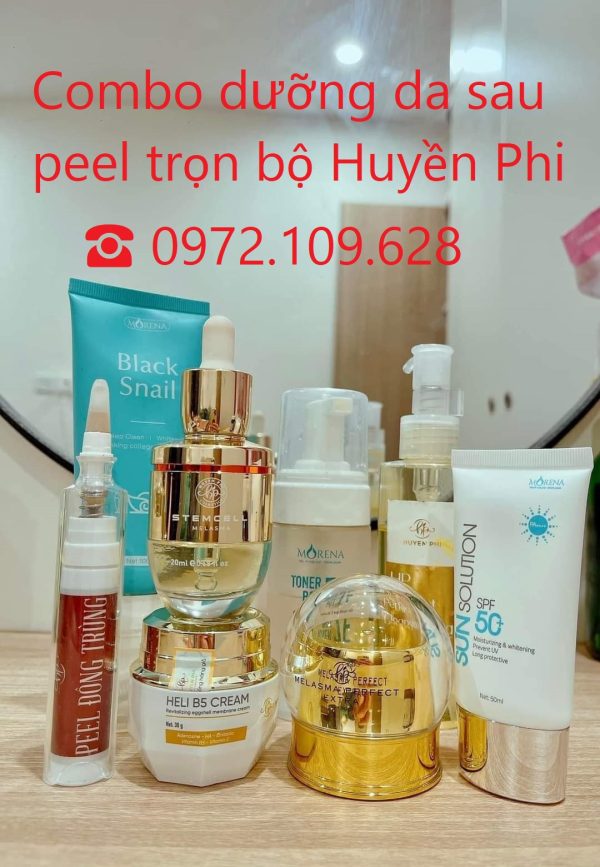 Combo dưỡng da sau peel Đông trùng Huyền Phi