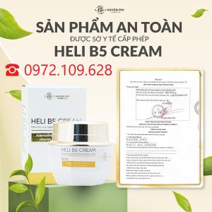 Giấy công bố Heli B5 Cream Huyền Phi an toàn cho bà bầu bà bỉm