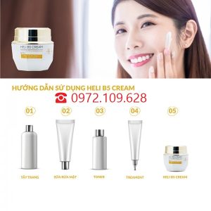 Hướng dẫn cách sử dụng Heli B5 cream Huyền Phi đúng cách