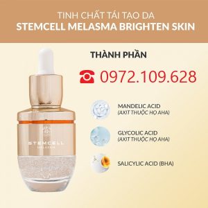 Thành phần của Peel da Huyền Phi nhân sâm Stemcell Melasma Brighten Skin