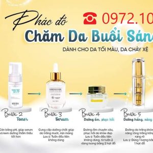 Các bước chăm sóc da buổi sáng Mỹ phẩm Huyền Phi