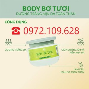 Công dụng kem body bơ tươi Huyền Phi