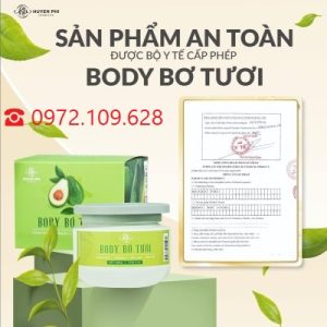 Giấy công bố sản phẩm kem body bơ tươi Huyền Phi