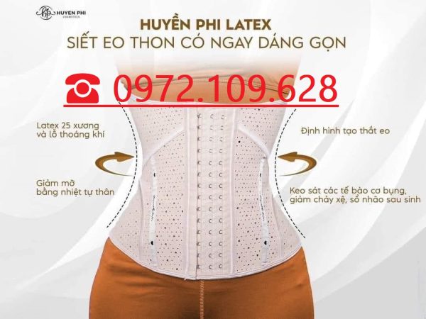 Đai nịt bụng Latex Huyền Phi dáng đẹp eo thon